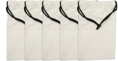 

Rawpockets Rawbags 'Grandma Multi-Purpose White ColourDrawstring bag(Pack of 5)', reusable 100% Cotton Eco-Friendly |Natural colour|Eco bag |Canvas Fabric Multipurpose Bag(White, 5 L)