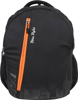 Ultra Digits City Waterproof School Bag(Black, 25 L)