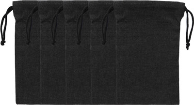 

Rawpockets Rawbags 'Grandma Multi-Purpose Black Colour Drawstring bag(Pack of 5)', reusable 100% Cotton Eco-Friendly |Natural colour|Eco bag |Canvas Fabric Multipurpose Bag(Black, 5 L)