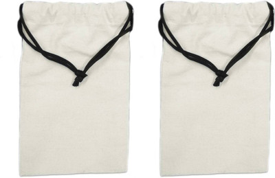 

Rawpockets Rawbags 'Grandma Multi-Purpose White ColourDrawstring bag(Pack of 2)', reusable 100% Cotton Eco-Friendly |Natural colour|Eco bag |Canvas Fabric Multipurpose Bag(White, 5 L)