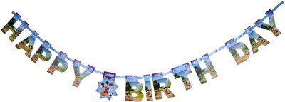 

Party Butiko Mickey Mouse Theme Designer Birthday Banners Hangings Decaorations For Birthday Theme Parties - BDayBanner2_20180862 Banner(1 ft, Pack of 1)