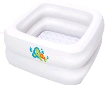 

SHREEJI GIFT Bestway Inflatable Baby Bath Tub - White Square(White)