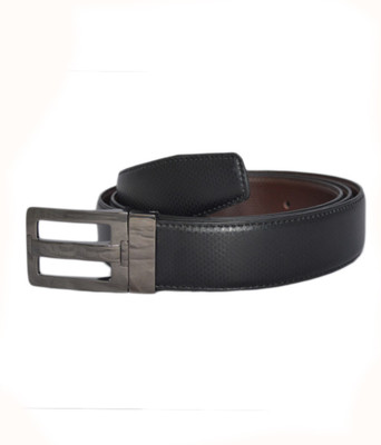 

LEE O Men Casual Black Genuine Leather Reversible Belt