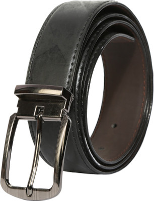 

Hawkeyed Men Casual Black Artificial Leather Belt