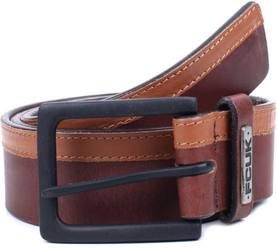 

French Connection Men Brown Genuine Leather Belt, Demittase