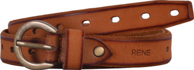 

Rene Women Casual Tan Genuine Leather Belt