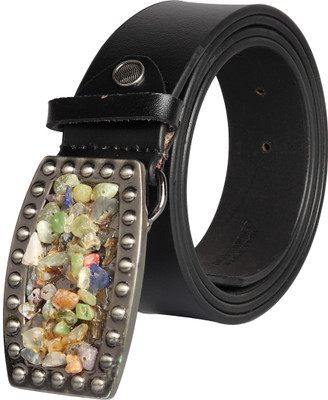 

SRI Men Party Black Artificial Leather Belt
