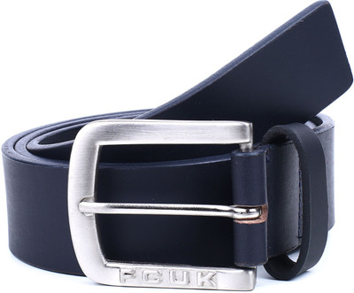 

French Connection Men Blue Genuine Leather Belt, Navy