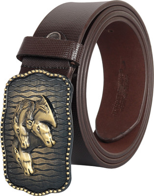 

SRI Men Party Brown Artificial Leather Belt