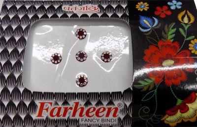 

Farheen FRN PATANJALI3 FORHEAD Silver, Red Bindis(INDIAN FANCY BINDI)