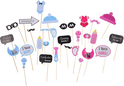

Party Butiko Baby Shower Party Photo Booth Props (Set of 30)(Set of 1)