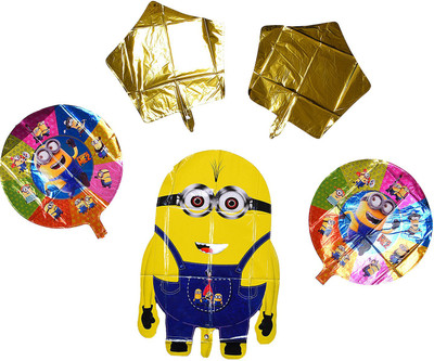 

Party Butiko Minion Theme Foil Balloon Bouquet (Set of 5) for Dispicable Me/Minion Theme Birthday Party Supplies(Set of 1)