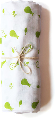 

Shumee Printed  Swadding Baby Blanket(Cotton, Green and White
