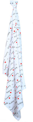 

PEUBUD Printed  Swadding Baby Blanket(Cotton, White