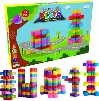 

Nabhya Senior Plato Building Blocks Early Learning Educational Toy For Kids Age 2 To 5(Multicolor)