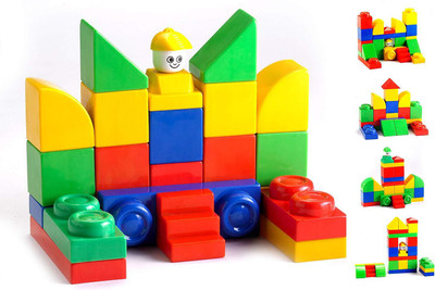 Nabhya Junior Toy Town Building Blocks Early Learning Educational Toy For Kids Age 2 To 5(Multicolor)
