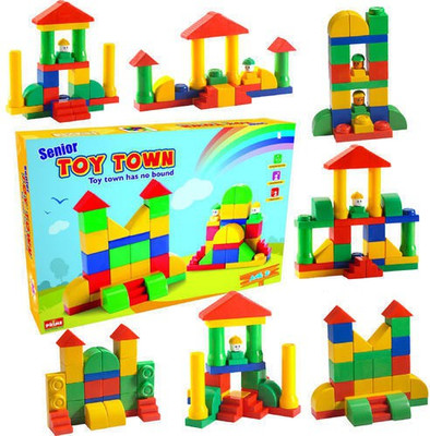 

Nabhya Senior Toy Town Building Blocks Early Learning Educational Toy For Kids Age 2 To 5(Multicolor)