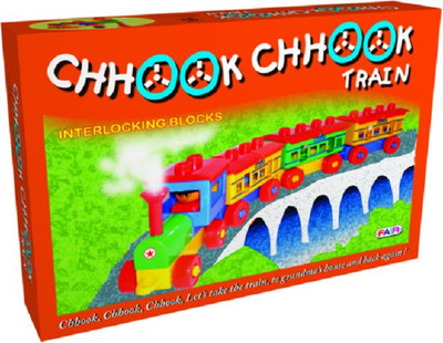 

Nabhya Chook Chook Train Interlocking Educational Learning Construction Toy Building DIY Train(Multicolor)