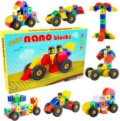 Nabhya Nano Senior Learning Educational Construction Building Interlocking Blocks Toy For Kids Age 2 To 6(Multicolor)
