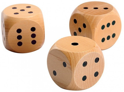 

PMW 3Pieces - 1 Inch Size - Wooden Dice - Great for Playing Board Game