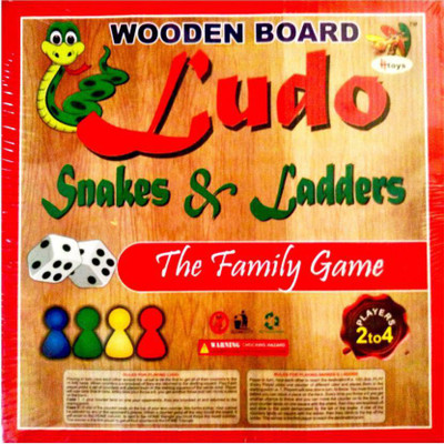 

AARIT ENTERPRISE WOODEN LUDO SNAKES & LADDERS Board Game