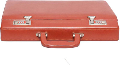Zordan Leather Faux leather briefcase faux leather Medium Briefcase - For Men & Women(brown)