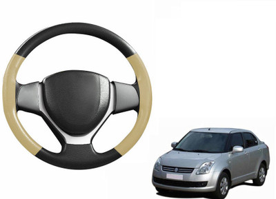 CARIZO Hand Stiched Steering Cover For Maruti Swift Dzire(Black, Beige, Leatherite)