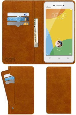 ACM Flip Cover for Vivo Y31l(Gold, Cases with Holder, Pack of: 1)