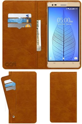 ACM Flip Cover for Lava V2 3gb(Gold, Cases with Holder, Pack of: 1)