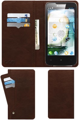 ACM Flip Cover for Lenovo A820(Brown, Cases with Holder, Pack of: 1)