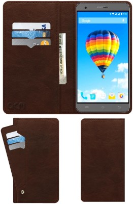 ACM Flip Cover for Lava Fuel F2(Brown, Cases with Holder, Pack of: 1)