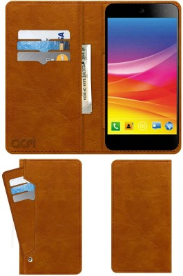 ACM Flip Cover for Micromax Canvas Nitro 4g E455(Brown, Cases with Holder, Pack of: 1)