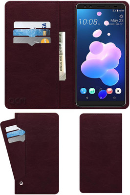 ACM Flip Cover for Htc U 12+(Maroon, Cases with Holder, Pack of: 1)