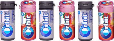 

Orbit Sugar Free Mixed Fruit & Sweetmint Chewing Gum(132 g Pack of 6)
