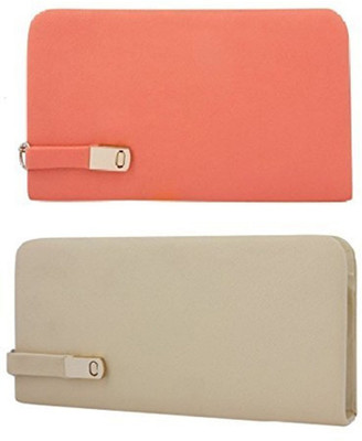 

GRAH SANGRAH Casual Peach, Cream Clutch, Cream;peach