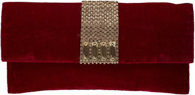 

The Indian Handicraft Store Party Red Clutch