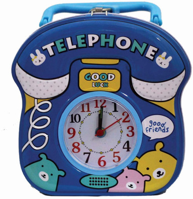 

Shoppernation Metal Piggy Bank With Clock For Kids Telephone - Blue - (1BOX141) - Money Kiddy Coin Bank Coin Bank(Multicolor)