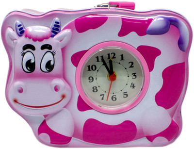 

Shoppernation Metal Piggy Bank With Clock For Kids Cow - Pink - (1BOX153) - Money Kiddy Coin Bank Coin Bank(Multicolor)