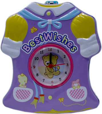 

Shoppernation Metal Piggy Bank With Clock For Kids Dress - Purple - (1BOX149) - Money Kiddy Coin Bank Coin Bank(Multicolor)