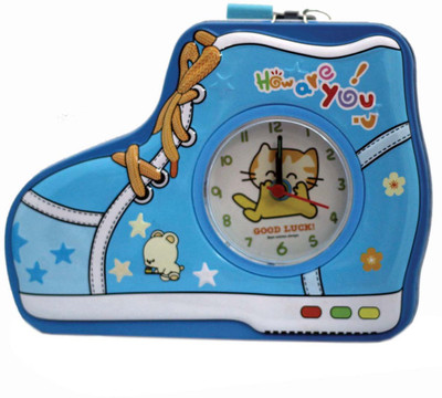 

Shoppernation Metal Piggy Bank With Clock For Kids Shoe - Blue - (1BOX145) - Money Kiddy Coin Bank Coin Bank(Multicolor)