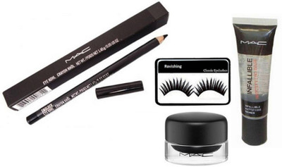 

ravishing Eyelashas, Pancil Kajal, Fludline Eyeliner & Infalliable Primer(Set of 4)