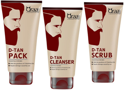 

Qraa De-Tan Therapy Kit (De Tan pack+De Tan Scrub+De Tan cleanser)(Set of 3)