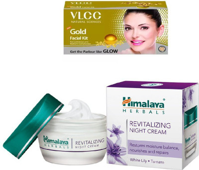 

Himalaya Revitalizing Night Cream, Gold Facial Kit(Set of 2)