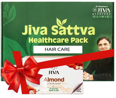 

Jiva Hair Loss Health Care Pack (30 days) Pack of 1 with Almond Soap(Set of 4)