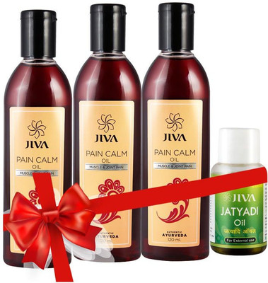 

Jiva Pain Calm Oil (120 ml) Pack of 3 with Jatyadi Oil (20 Ml)(Set of 2)