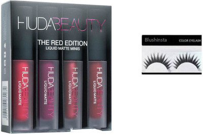 

blushinsta combo kit of huda red edition eyelashes(Set of 2)