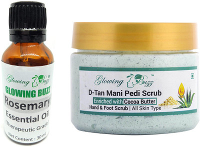 

Glowing Buzz Combo of rosemary essential oil 30ml and amni pedi scrub(Set of 2)