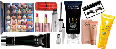 

powerpoint Eyelashes&BB Beauty Balm Cream&Lakme Absolute Primer&Lakme Lipstick (set Of 2)&Mac 25 Colour Eyeshadow Palette&Brooke Candy Liner&Mascara&Lakme Nail Polish&Lakme 9To5 Weightless Mousse Foundation 6Gm&Lakme Sun Expert 30++Lotion(Set of 11)