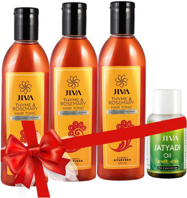 

Jiva Thyme & Rosemary Oil (120 ml) Pack of 3 with Jatyadi Oil (20 Ml)(Set of 5)