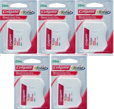 

Colgate Waxed Dental Floss For Improved Mouth Health pack of 5(7 cm, Pack of 5)